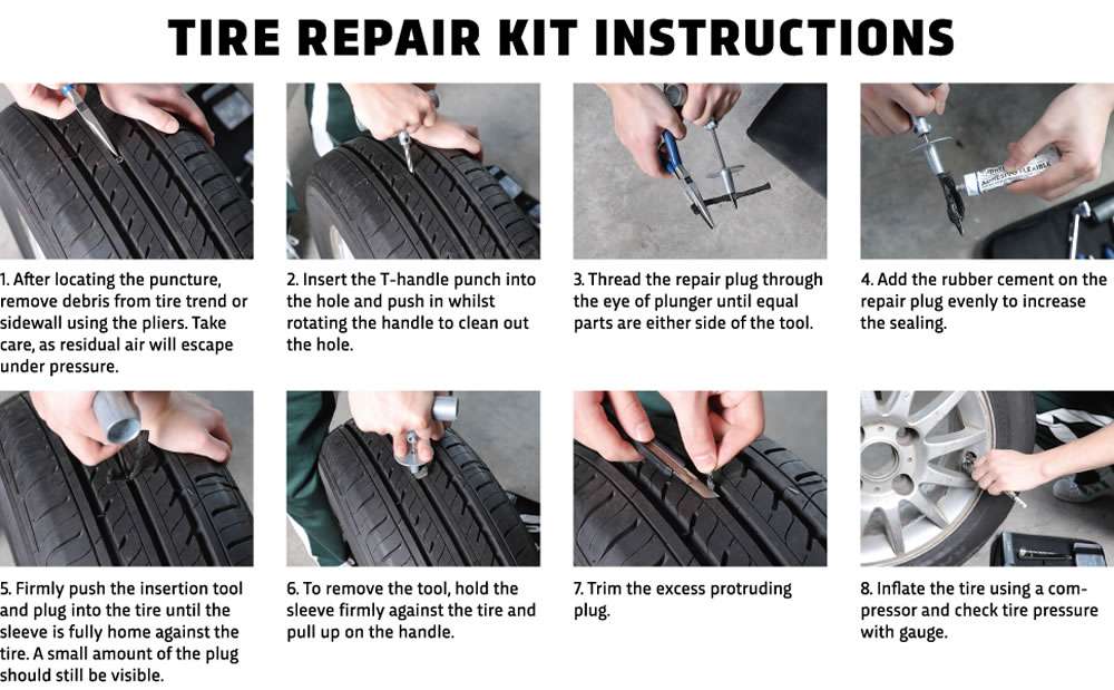 Tire Repair Kit Instructions