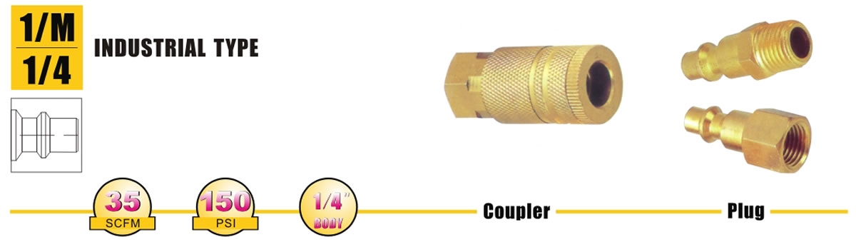 Milton Brass Quick Couplers LU1-2