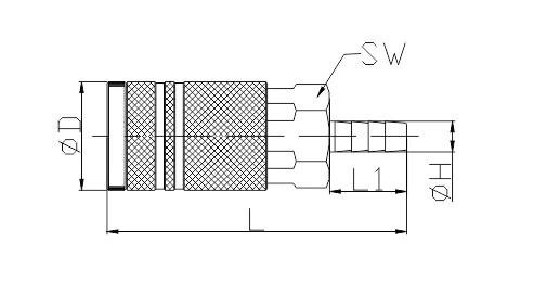 USA Quick Coupler LU2-2SM Size