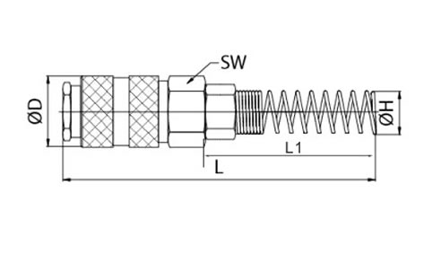 Europe Universal Interchange Coupling LWE1-2SP Size