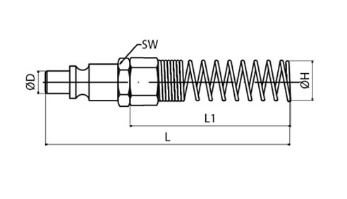 Universal Interchange Coupler Plug LWE1-2PP Size