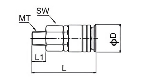 Pneumatic Quick Connect Couplings Nitto 20SM Size