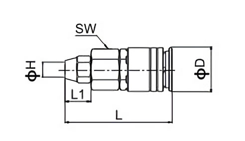 Pneumatic Quick Connect Couplings Nitto 20SP Size