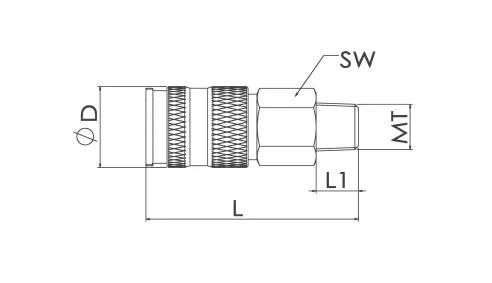 Universal Quick Disconnect Coupling LWE4-2SM Size