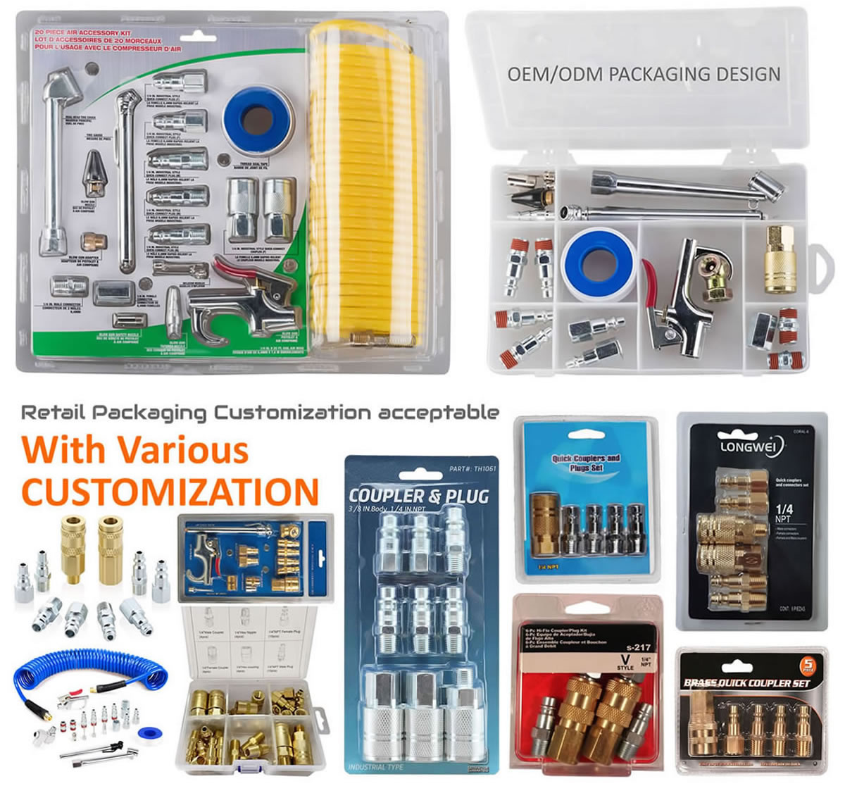 Quick Coupler Air Fittings Customization Package