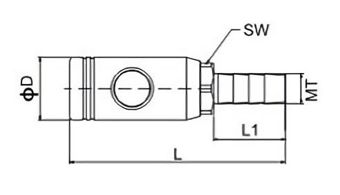 Safety Air Coupler lu19-2sh size CAD