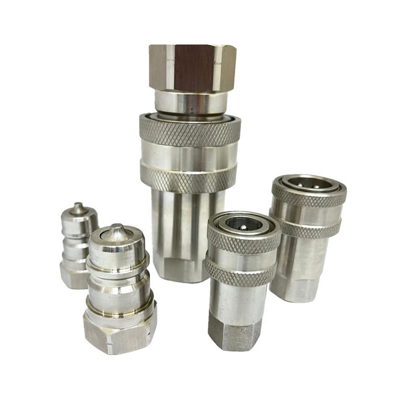 ISO 7241 A Quick Disconnect Hydraulic Couplers Stainless Steel